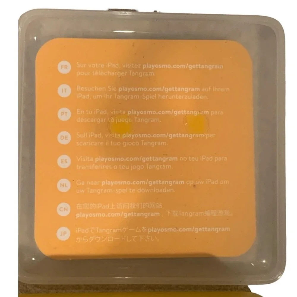 Osmo Tangram Replacement Pieces 7 Wooden Shapes & Yellow‎ Case NO BASE